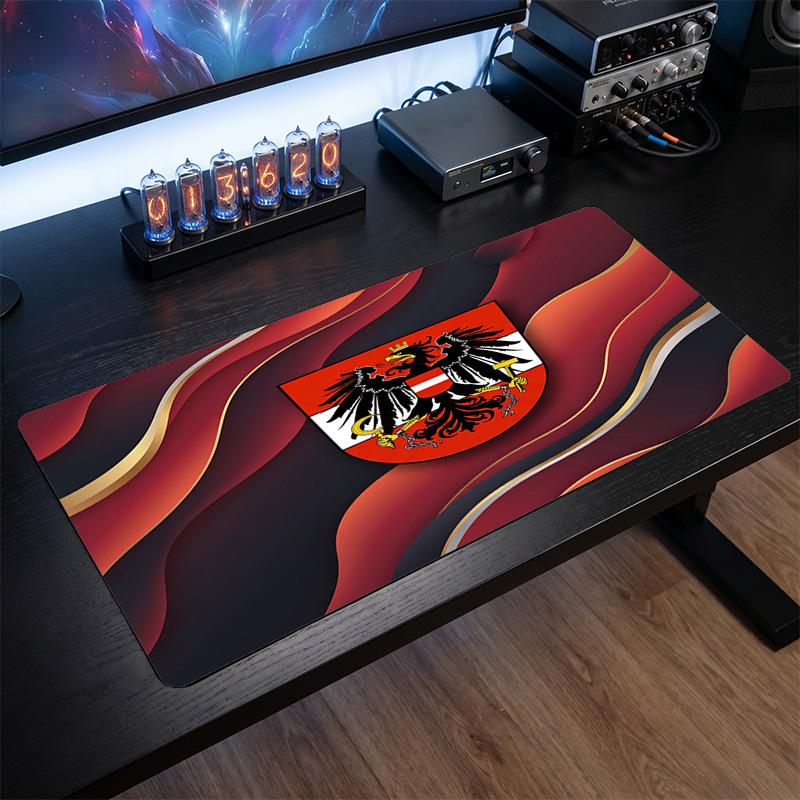 Austria Football Crest Mouse Pad, Extended Non Slip Rubber Desk Mat for Gaming Office Laptop Fan Gift