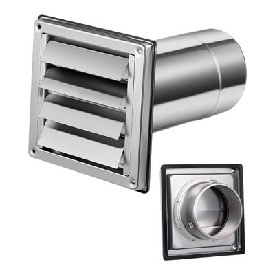 Nerezová mriežka vetracieho otvoru Potrubná mriežka Výstup vzduchu Štvorcové prieduchy Odsávací kryt ventilácie Výstupný kryt výťahu
