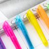 10Pcs Colorful Highlighter with Metal Round Keyring Chisel Tip Marker Pen Quick Drying for Scrapbooking Calendar Journal