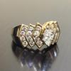 Neue Luxus-Ringe zum Hochzeitstag für Frauen, brillanter Zirkonia, modischer goldfarbener Ring, bestes Geschenk, hochwertiger Schmuck