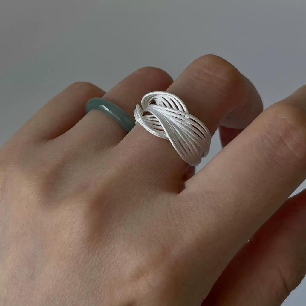 Xiaomi 925 Sterling Silver Rings for Women Couple Minimalist Handmade Simple Shinning Lines Ring Party Jewelry Gift Prevent Allergy