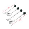 Light Luxury Ceramic Ball Handle Stainless Steel Cutlery Set
