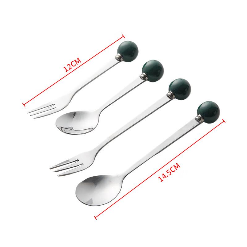 Light Luxury Ceramic Ball Handle Stainless Steel Cutlery Set