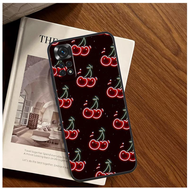 Cherry Pattern Case For Xiaomi Redmi Note 13 9 10 11 12 14 15 Pro Plus Cover For Redmi 15 C 12C 13C 14C 10C