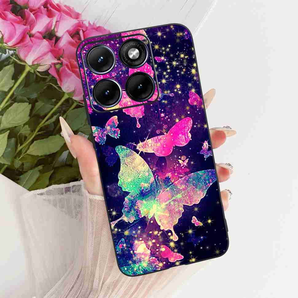 For Motorola Edge 70 Fusion 5G Case Cartoon Cat Panda TPU Black Cover For XT2605-1 XT2605-2 XT2605-4 Soft Silicone Phone Cases
