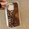 INS Korean Black Leopard Print Phone Case for iphone 17 Air 16 15 14 13 11 12 Pro Max 7 8 Plus X XS XR SE 2022 2020 16e Cover