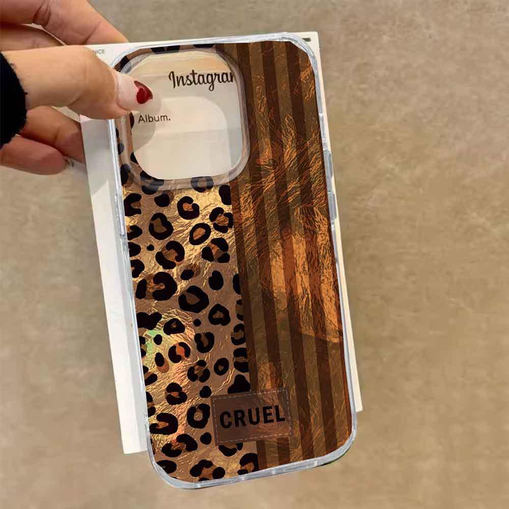 

INS Korean Black Leopard Print Phone Case for iphone 17 Air 16 15 14 13 11 12 Pro Max 7 8 Plus X XS XR SE 2022 2020 16e Cover iPhone SE (2022)