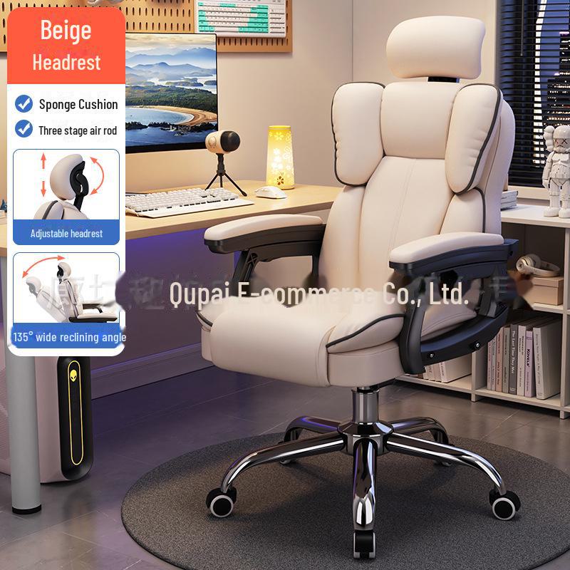 Ergonomic Gaming and Office Chair with Lumbar Support, Swivel Base, and Comfortable Backrest for Home or Dormitory Use.