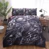 Bedclothes Digital Printing 3D Halloween Bedding set,SKull Bed Bedlinen Black Zipper Bed Cover Sets King Size Comforter Set OEM