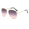New Fashion Sunglasses Trend Women Men Gradient Lens Glasses Metal Frame Eyewear Beach Picnic Tourism Sunshade Glasses Uv400