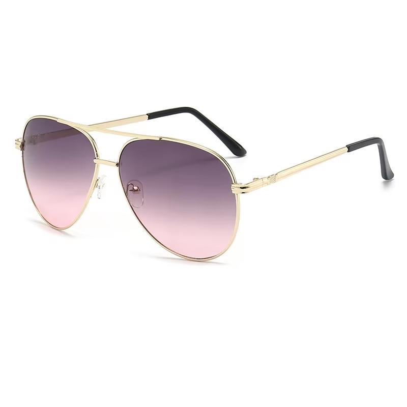 New Fashion Sunglasses Trend Women Men Gradient Lens Glasses Metal Frame Eyewear Beach Picnic Tourism Sunshade Glasses Uv400