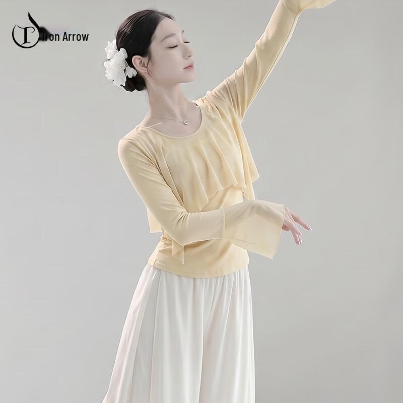 TIEJIAN Women s Mesh Flared Sleeve Dance Top 2XL
