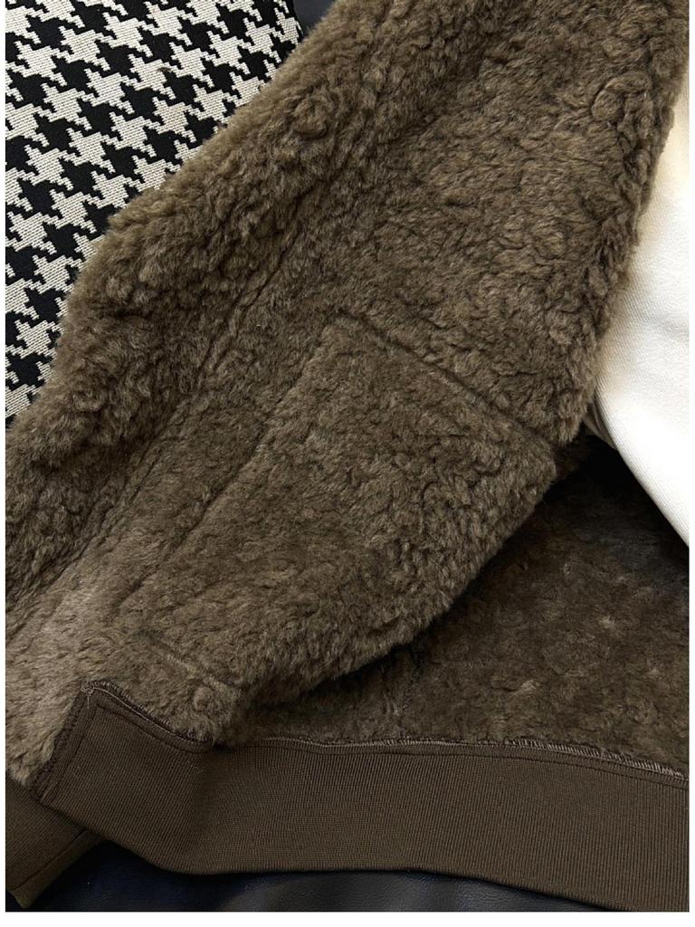 Men's Retro Suede Shearling Jacket - Trendy Warm Lapel Biker Style