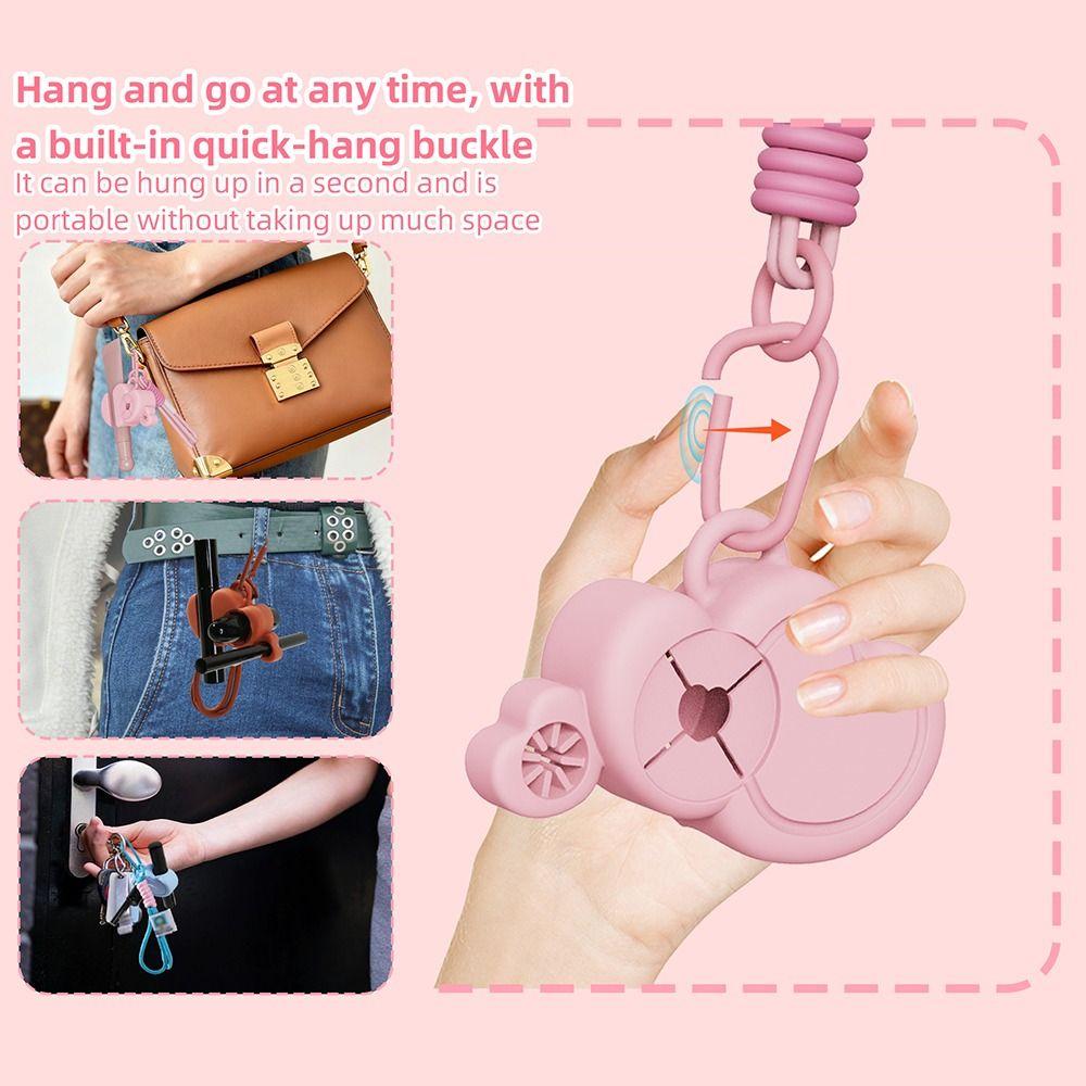 Mini Size Lipstick Storage Bag Silicone Material Lip Glaze Storage Key Chain Bag  Portable Use