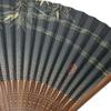 Kimono Folding Carved Karaki Green Bamboo [Stylish Iroha] Men's Fan, Wood, Scented,