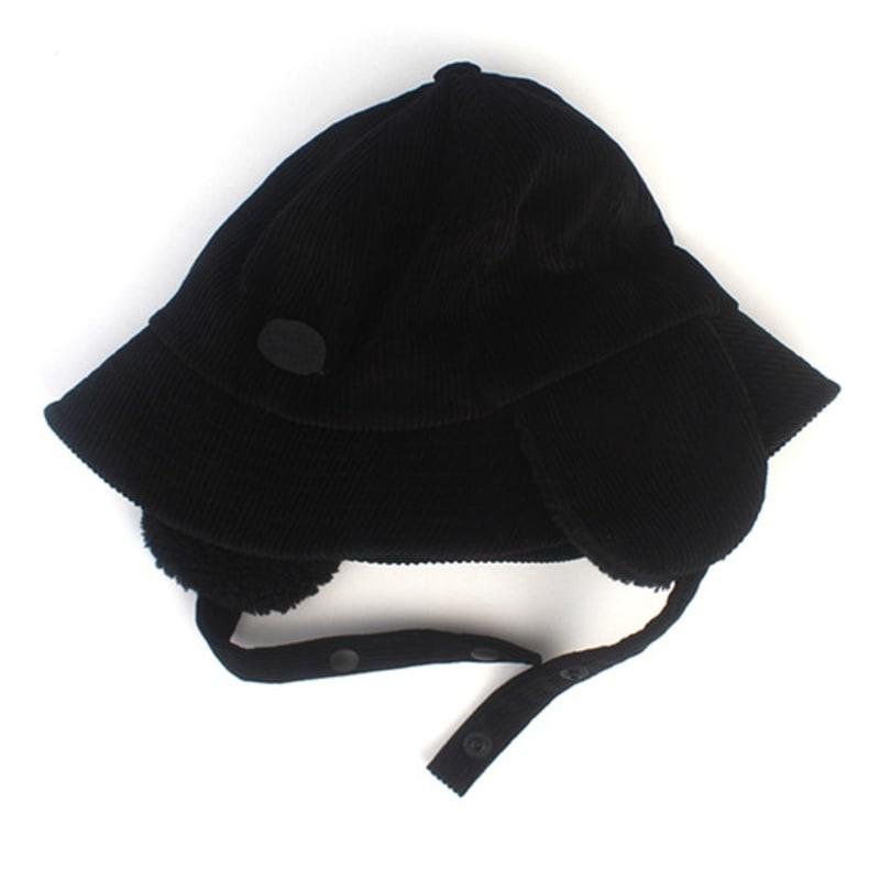 Universal Chemistry Corduroy Black Earflap Bucket Hat