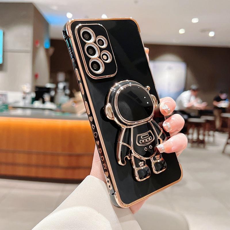 Side Plated Love for Samsung S25U Mobile Phone Case Soft Shell 15pro Full Inclusive Anti Fall Astronaut Support