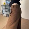 Kaffee High Waist Weitbeinjeans für Damen Frühling Neu Locker Gerade Lässigkeitsstil Hosen