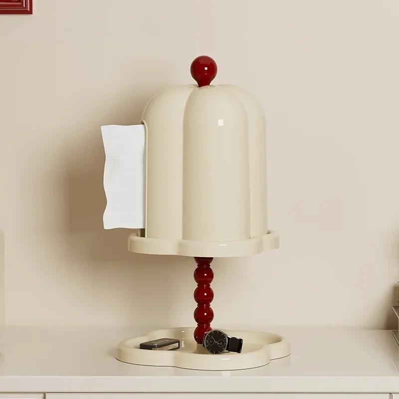 New French Retro Tissue Box in The Ancient Style of Advanced Sense of Box Creative Living Room Light Luxury Pumping Paper Box