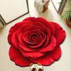 Floor Mat Irregular Shape Quick-Drying Floral Doormat Anti-Slip Backing Easy Maintenance Soft Cozy Rug Bathroom Decor
