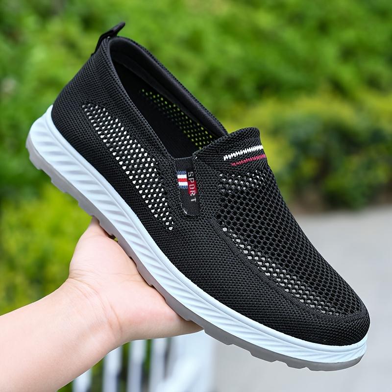 Lightweight and Airy Slip-On Shoes for Men, Featuring A Soft Sole Ideal for Casual Walks, Comfortable Non-Slip Loafers Perfect for Summer