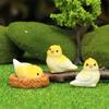 Miniatur Papageienfigur Mini Vogel Harzstatue Realistisches Tierornament Puppenhaus Feengarten Mikrolandschaft Dekoration