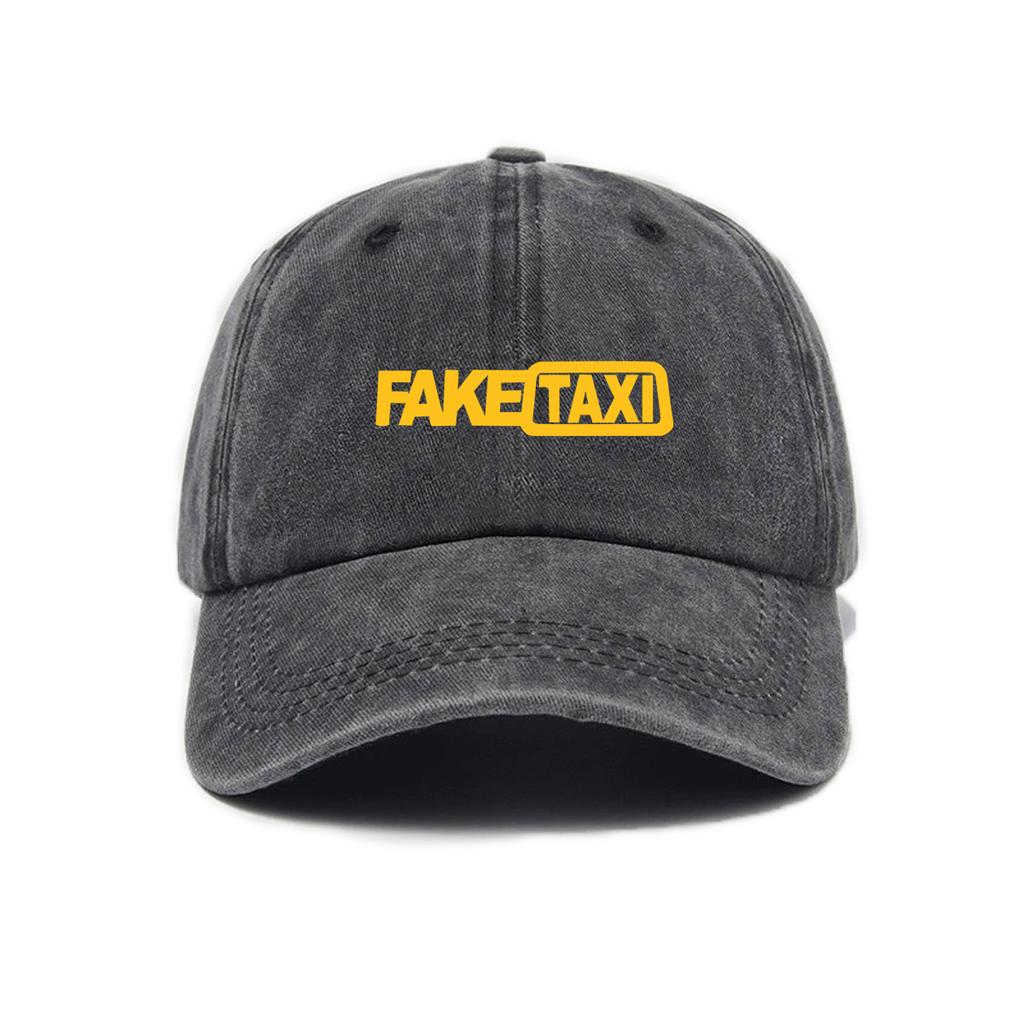 Simple trend fashion monochrome letter printing washed old soft top sunshade baseball cap unisex hat