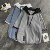 Men's Fashionable Short Sleeve Hoodie - Japanese Style Loose Summer Top