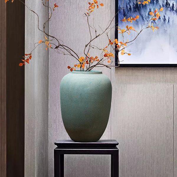 Zen Tabletop Vase for Living Room or Entrance - Ideal for Dried Flower Arrangements