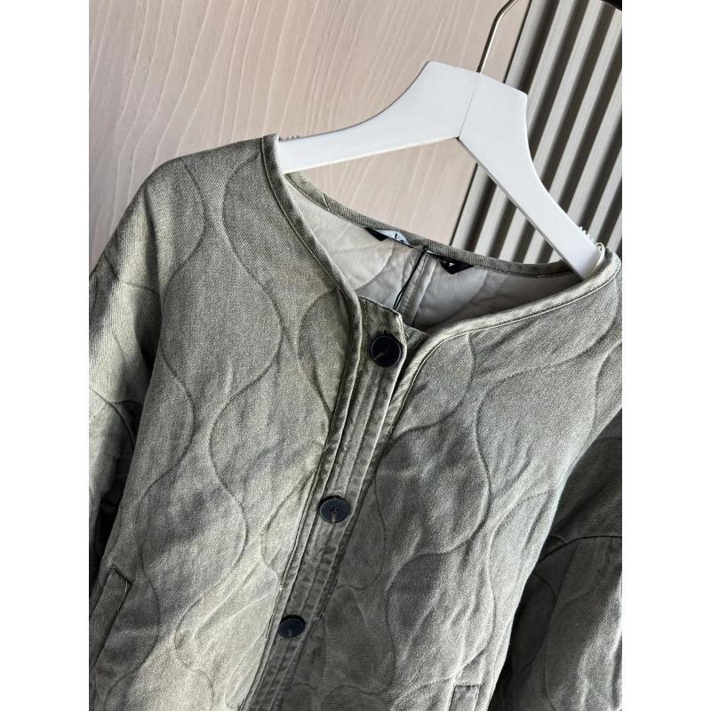 Jachetă pufă Jachetă matlasată pentru femei, cu gât rotund și mâneci lungi, buzunare frontale cu căptușeală, tivul asimetric