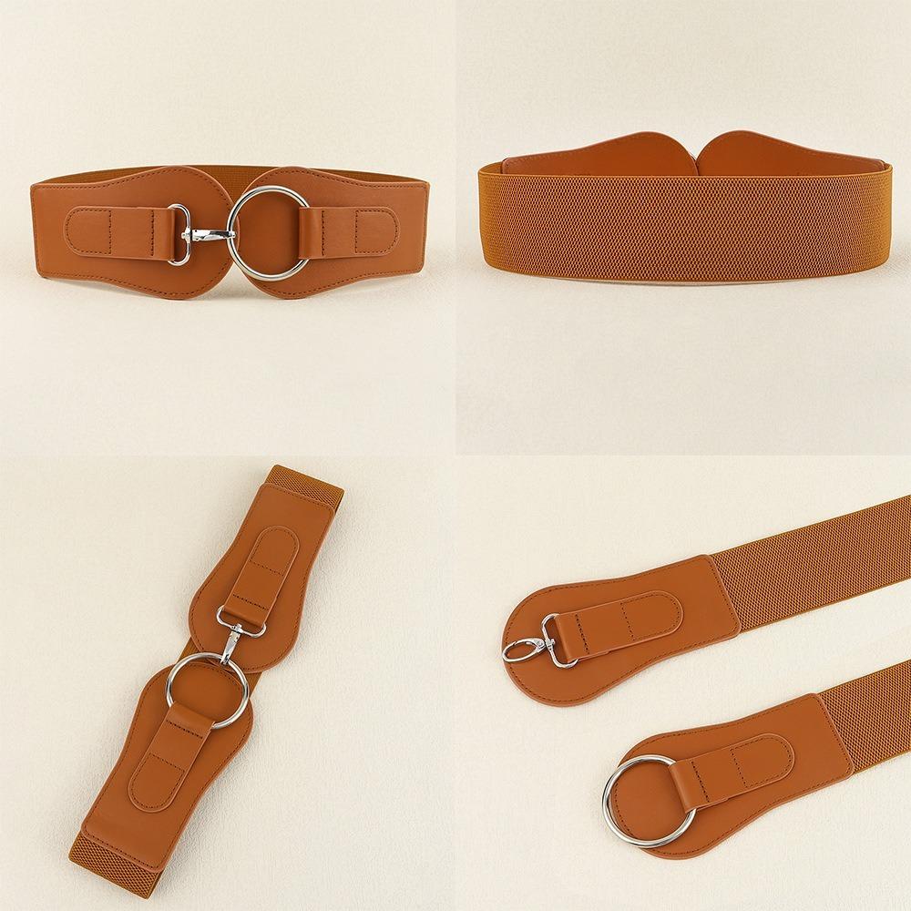 Leather Corset Belt Elastic Wide Waist Corset Elegant Lace Cummerbunds  Girl