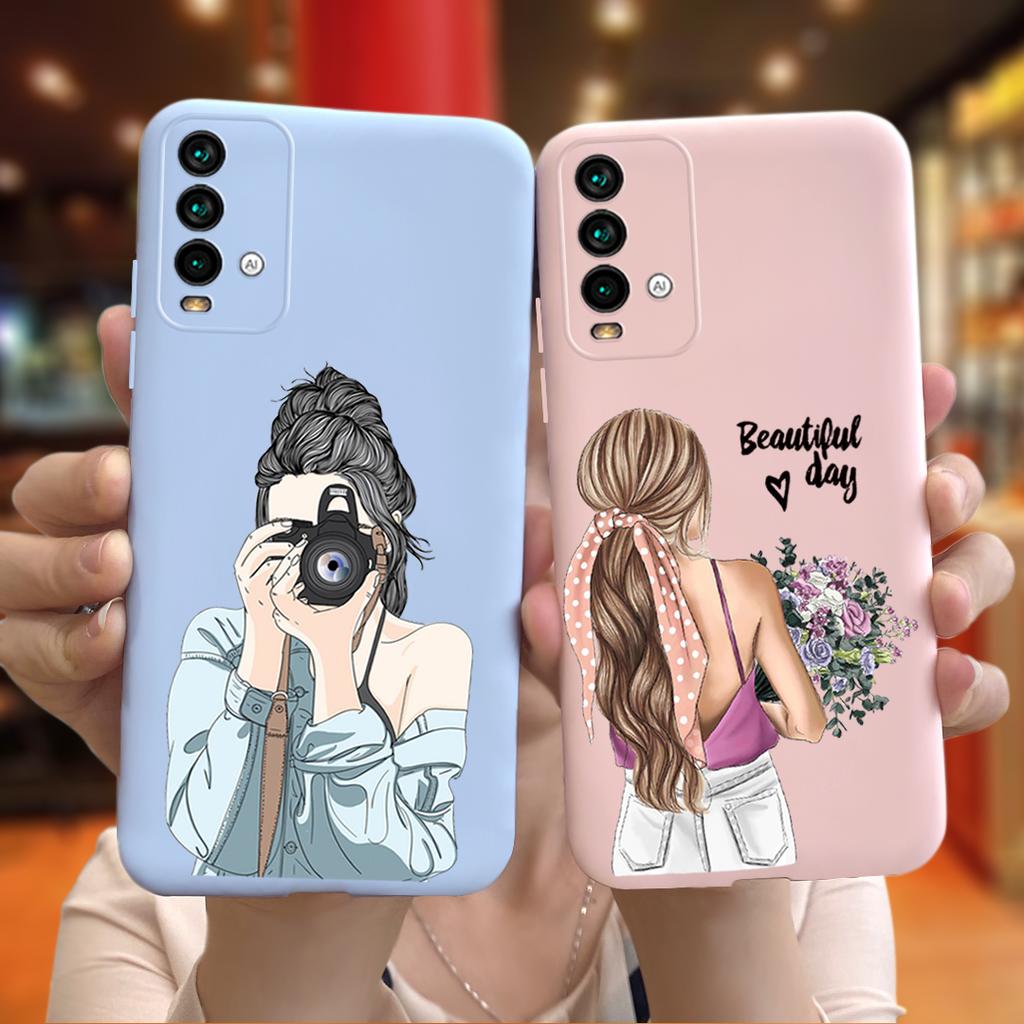 Case For Xiaomi Redmi 9T Case on Redmi 9T Soft Silicone Back Cover Funda For Xiaomi Redmi 9T Candy Color TPU Bumper Cute Cases