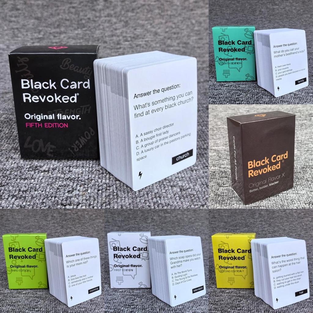 Juego de Mesa Fiesta Tarjeta Negra Revocada Con Tarjetas de Papel de Colores Para Entretenimiento Familiar y Juego Interactivo