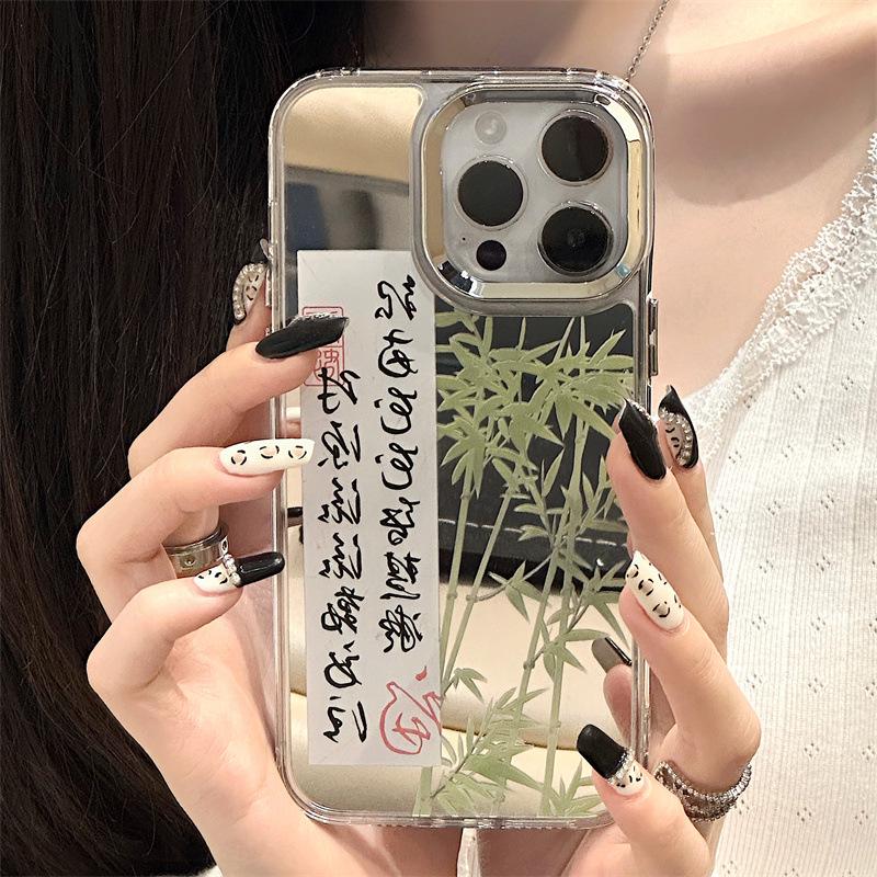 Zhitai iPhone 16 Pro/15 Pro Max Etui Lustrzane Trzy w Jednym (Styl narodowy)