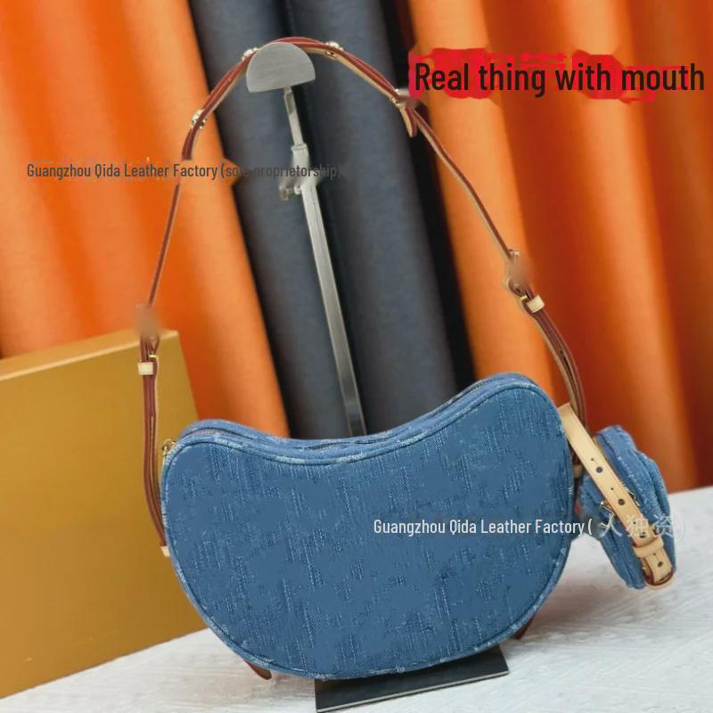 Letní móda Podpažní džínová dámská crossbody taška s logem