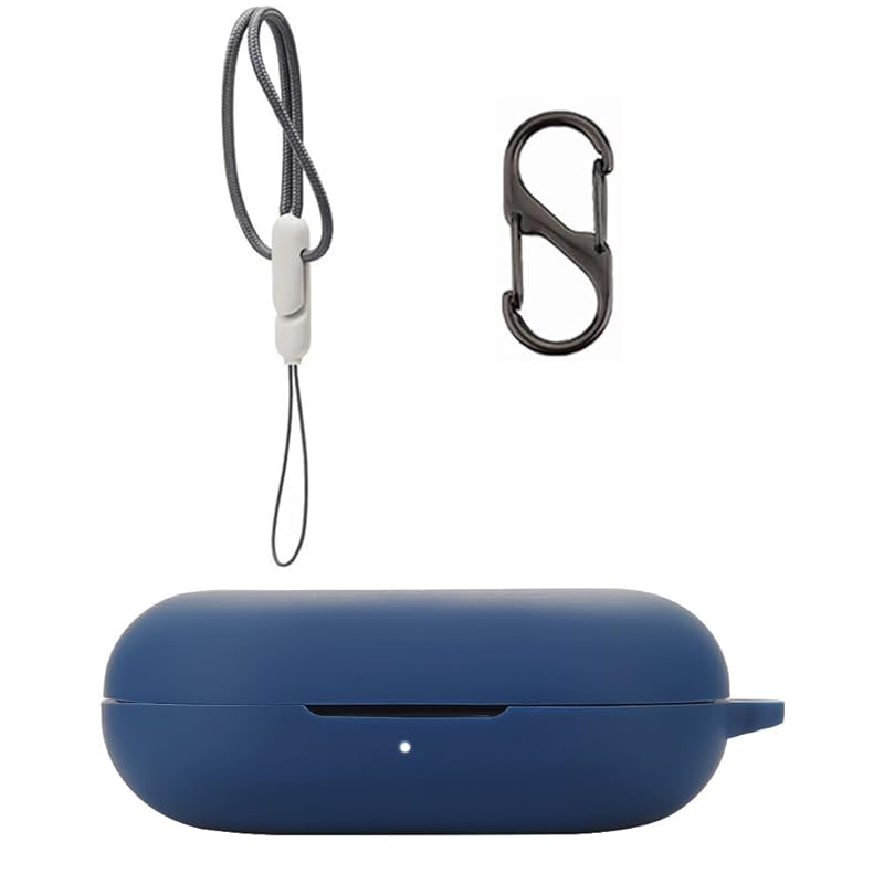 

For SOUNDPEATS Breezy case Protective Cover [SHANCHI] Wireless Earphone Silicone Protective Cover (Includes climbing buckle + strap) Anti-fall,
