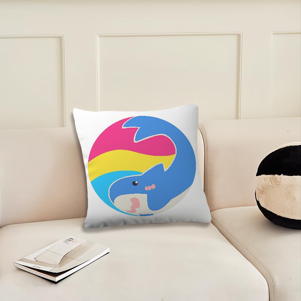 Trans Blahaj Shark Cushion Cover Pillow Cover Decoration Room Home Sofa Living Office Car Nordic Simplicity