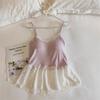 Modal Women's Summer Camisole Pajama Set with Chest Pads - French-Inspired, Sexy, Lightweight Homewear