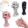 Skull Sensory Stress Toy 3D Printed Hand Skull Squishy Fidget Toy Halloween Anxiety Relief Desk Companion for Kids And Adults