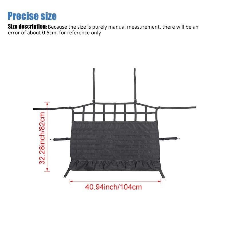Cargo Cover Bakre Trunk Gardin Förvaringsväska För Jeep Wrangler JK För Wrangler JL för BJ40L/BJ40Plus/BJ40C 4-dörrsversion Exteriörtillbehör  
