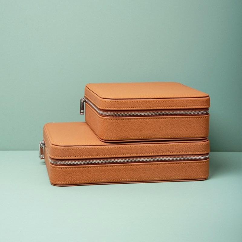 Elegant Double Layer Watch and Eyewear Organizers Storage Box with Adjustable Dividers and Soft Lining Decoration