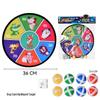 36cm Dartboard with 72cm Folding Throw Line and Velcro Balls - Indoor Parent-Child Sports Toy