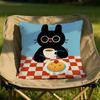 Cartoon Cat Cushion Cover Soft Reversible Durable Pillow Cover MultiScene Use for Home Car Daily Comfort