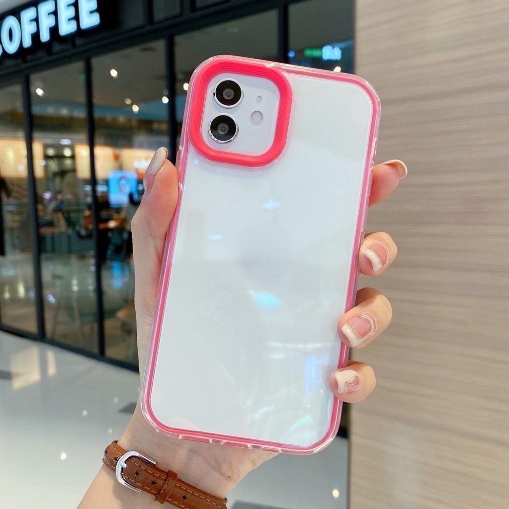 Fashion Transparent Phone Case for Iphone 11 12 13 14 15 Pro Max XS X XR Max 7 8 Plus SE 2020 Mini Candy Bumper Back Cover