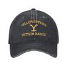 Yellowstone Nationalpark Baseballkappe Used-Denim Wyoming Berglandschaft Vulkan Snapback Kappe Unstrukturierte Kappen