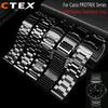 24mm Solid Stainless Steel Watch Strap For Casio PROTREK Series PRW-6600 PRG-600Y PRG-650 PRG-600  Men's watch accessories