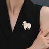 1 pièce Broches de Luxe Thème Mouton Perle Animal pour Hommes et Femmes Accessoires Bijoux Cadeaux Mariage Vacances et Fête