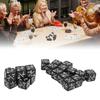 20pcs Dice Set Puzzle Fun 6 Sided Number Acrylic Dice for Gaming Preschool Education