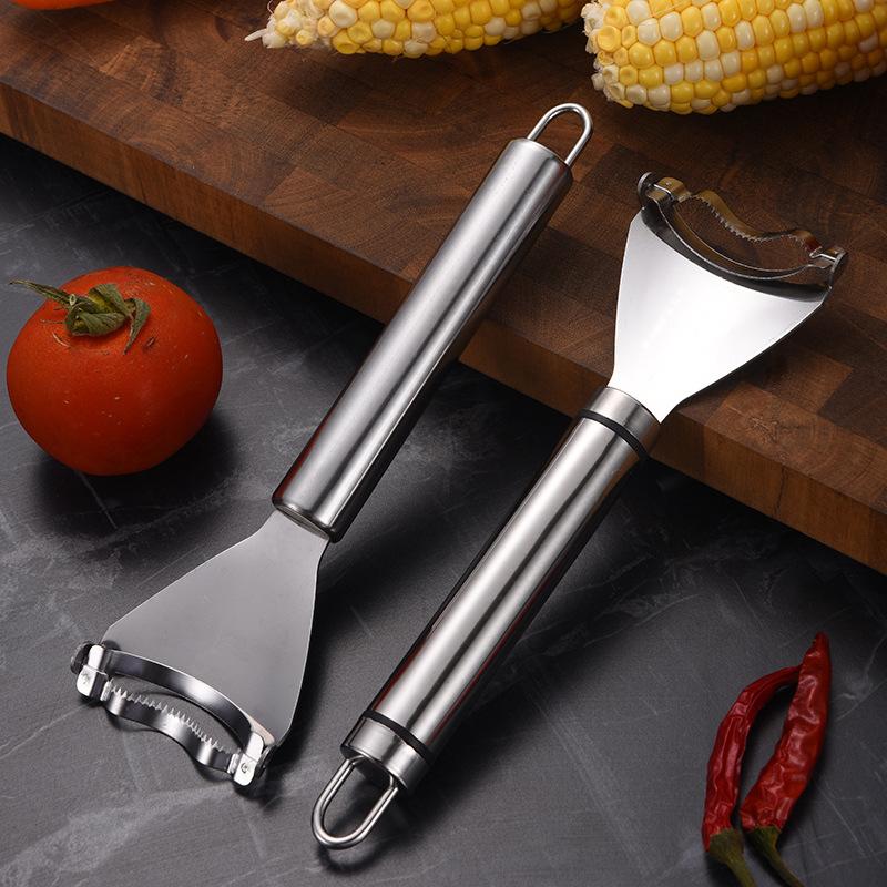 Stainless Steel Corn Thresher Stripper Peeler Kitchen Tool Corn Planer Cob Peeler Stripper Kernel Cutter Kitchen Gadget