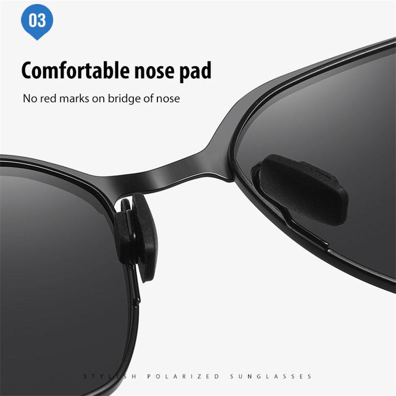 AORON Metal Frame Polarized Sunglasses Classic Black Sport Driving Fishing Glasses UV400 Anti Glare Sunglasses